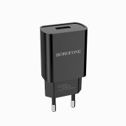 Сетевое зарядное устройство Borofone BA20A Sharp USB с кабелем Type-C (черное)