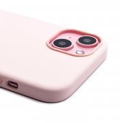 Чехол-накладка ORG Silicone Case SafeMag с анимацией для Apple iPhone 15 Plus (розовый мел) — 1