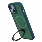 Чехол-накладка - SM088 SafeMag для Apple iPhone 15 (темно-зеленая) — 3