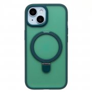 Чехол-накладка - SM088 SafeMag для Apple iPhone 15 (темно-зеленая) — 1