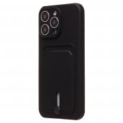 Чехол-накладка - SC304 с картхолдером для Apple iPhone 15 Pro Max (228133) (черная) — 3