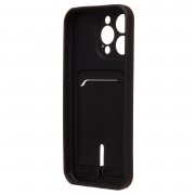 Чехол-накладка - SC304 с картхолдером для Apple iPhone 15 Pro Max (228133) (черная) — 2
