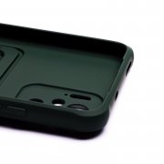 Чехол-накладка - SC304 с картхолдером для Xiaomi Redmi Note 10S (208775) (темно-зеленая) — 3