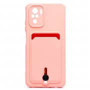 Чехол-накладка - SC304 с картхолдером для Xiaomi Redmi Note 10S (208778) (светло-розовая) — 1