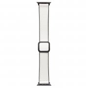 Ремешок - ApW38 Square buckle Apple Watch 44 mm экокожа (белый) — 1