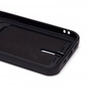Чехол-накладка - SC304 с картхолдером для Apple iPhone 15 Pro (228129) (черная) — 2