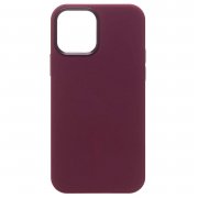 Чехол-накладка Silicone SafeMag с анимацией для Apple iPhone 12 Pro (сливовый) — 1