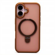 Чехол-накладка SafeMag для Apple iPhone 16 (золотистая)