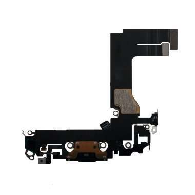 Шлейф для Apple iPhone 13 mini на разъем зарядки/микрофон (черный) Премиум — 2