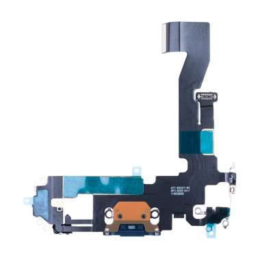 Шлейф для Apple iPhone 12 на разъем зарядки/микрофон (синий) Премиум — 2
