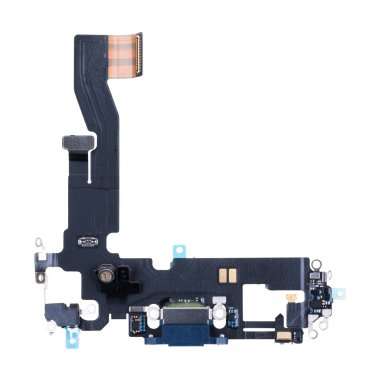 Шлейф для Apple iPhone 12 на разъем зарядки/микрофон (синий) Премиум — 1