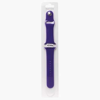 Ремешок - ApW Sport Band для Apple Watch 42 mm силикон на кнопке (S) (фиолетовый) — 1