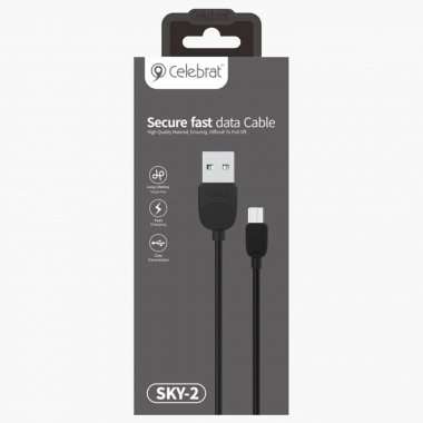 Кабель Celebrat SKY-2M (USB - micro USB) (черный) — 2