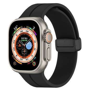 Ремешок ApW29 для Apple Watch 41 mm силикон на магните (черный) — 1