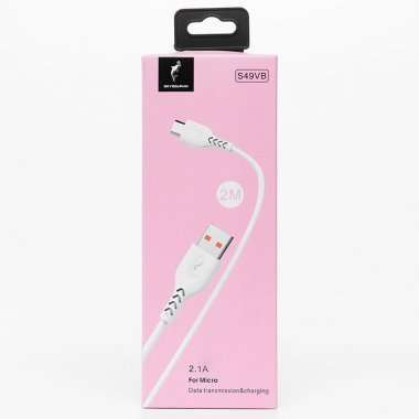 Кабель SKYDOLPHIN S49VB (USB - micro USB) 100см 2.4A (белый) — 3